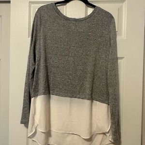 NWT Loft top with button detail on the back and a cream chiffon bottom.  Size L.